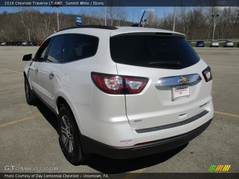 Summit White / Ebony 2016 Chevrolet Traverse LT AWD