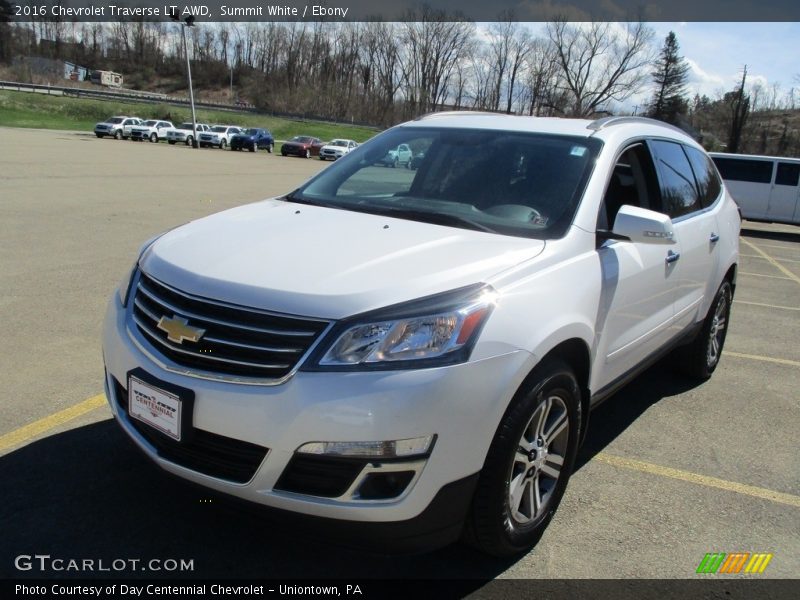 Summit White / Ebony 2016 Chevrolet Traverse LT AWD