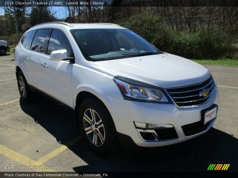 Summit White / Ebony 2016 Chevrolet Traverse LT AWD