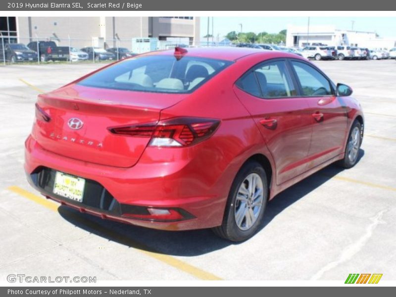 Scarlet Red / Beige 2019 Hyundai Elantra SEL