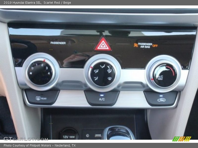 Scarlet Red / Beige 2019 Hyundai Elantra SEL