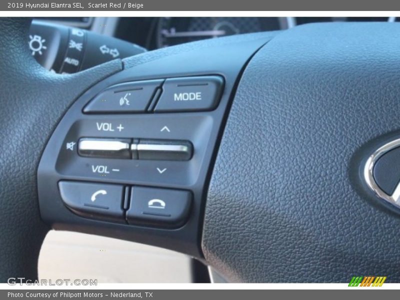 Scarlet Red / Beige 2019 Hyundai Elantra SEL