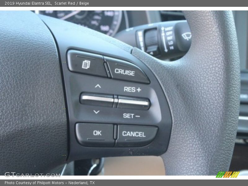 Scarlet Red / Beige 2019 Hyundai Elantra SEL