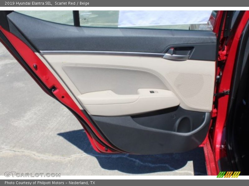 Scarlet Red / Beige 2019 Hyundai Elantra SEL