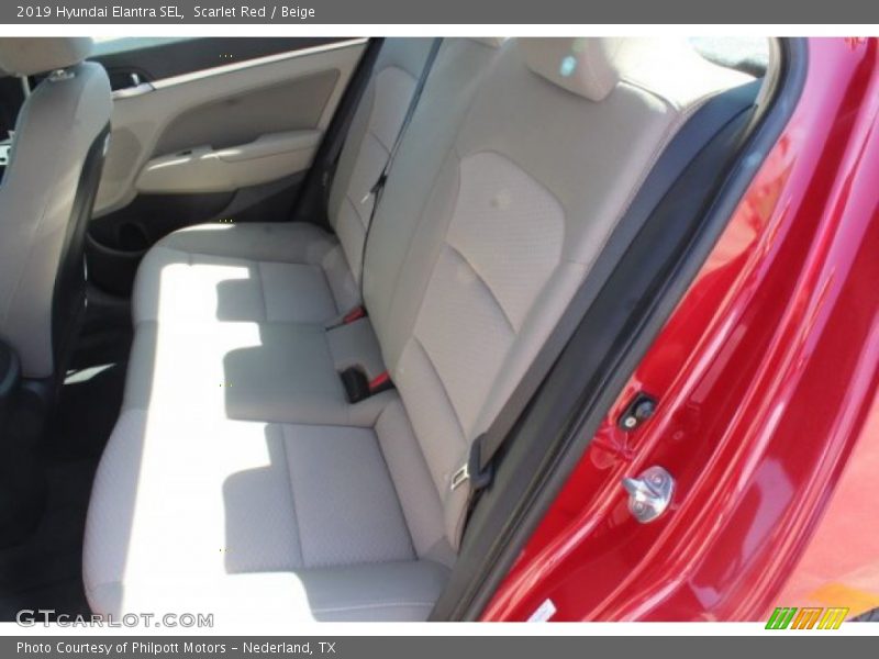 Scarlet Red / Beige 2019 Hyundai Elantra SEL