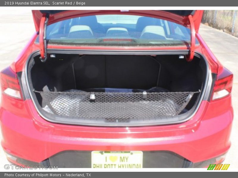Scarlet Red / Beige 2019 Hyundai Elantra SEL