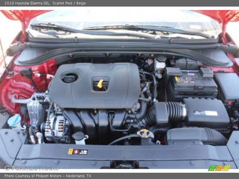 Scarlet Red / Beige 2019 Hyundai Elantra SEL