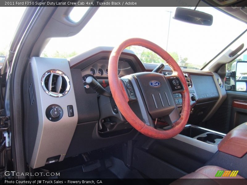 Tuxedo Black / Adobe 2011 Ford F350 Super Duty Lariat Crew Cab 4x4
