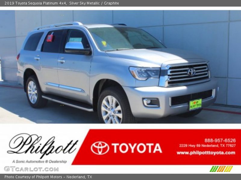 Silver Sky Metallic / Graphite 2019 Toyota Sequoia Platinum 4x4