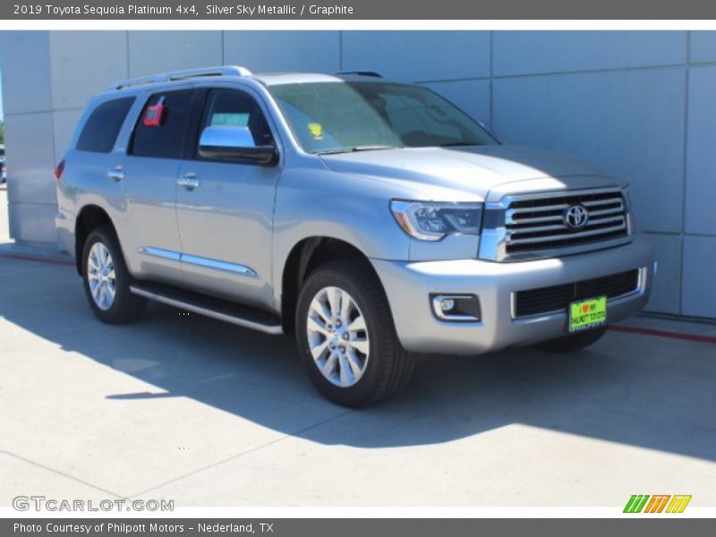Silver Sky Metallic / Graphite 2019 Toyota Sequoia Platinum 4x4