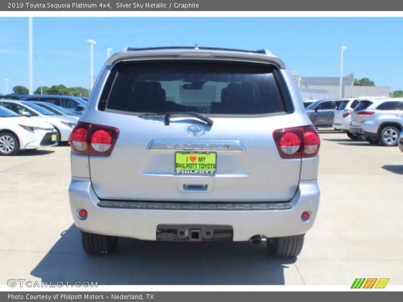 Silver Sky Metallic / Graphite 2019 Toyota Sequoia Platinum 4x4