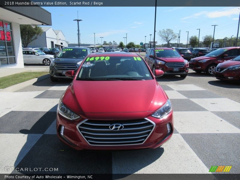 Scarlet Red / Beige 2018 Hyundai Elantra Value Edition