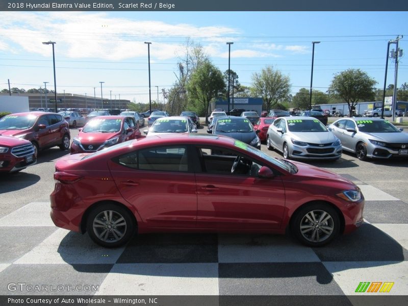 Scarlet Red / Beige 2018 Hyundai Elantra Value Edition