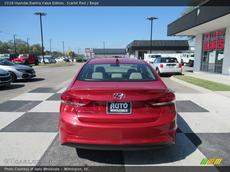 Scarlet Red / Beige 2018 Hyundai Elantra Value Edition
