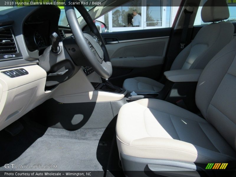 Scarlet Red / Beige 2018 Hyundai Elantra Value Edition