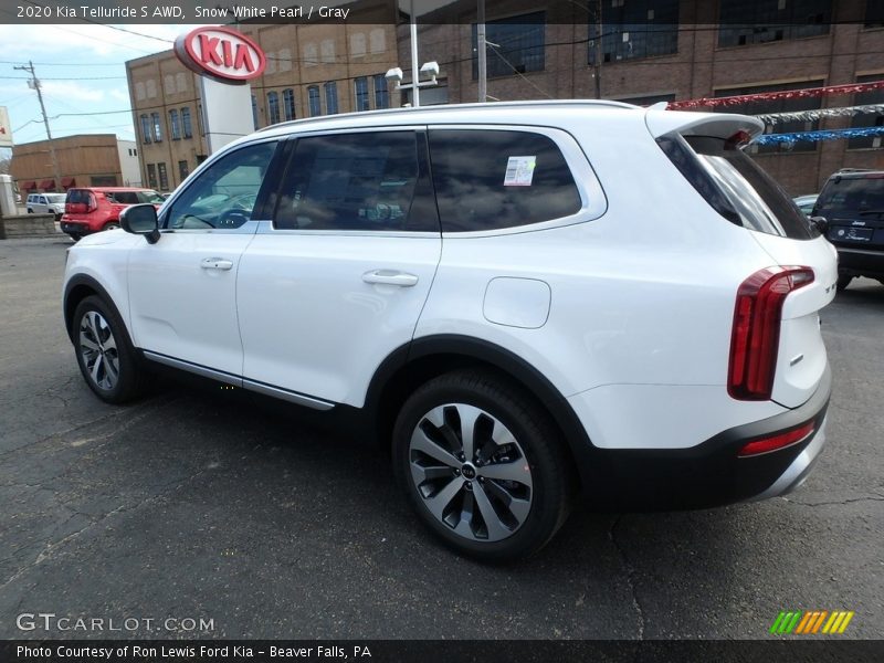 Snow White Pearl / Gray 2020 Kia Telluride S AWD