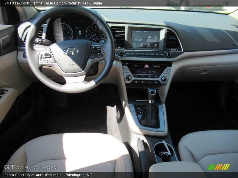 Scarlet Red / Beige 2018 Hyundai Elantra Value Edition