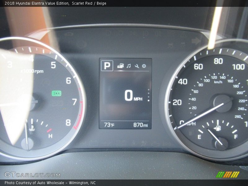 Scarlet Red / Beige 2018 Hyundai Elantra Value Edition