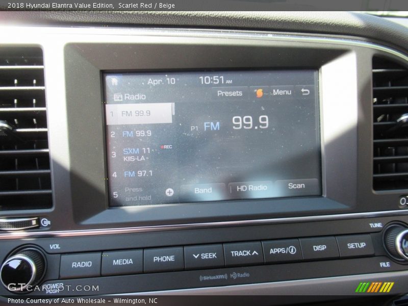 Scarlet Red / Beige 2018 Hyundai Elantra Value Edition