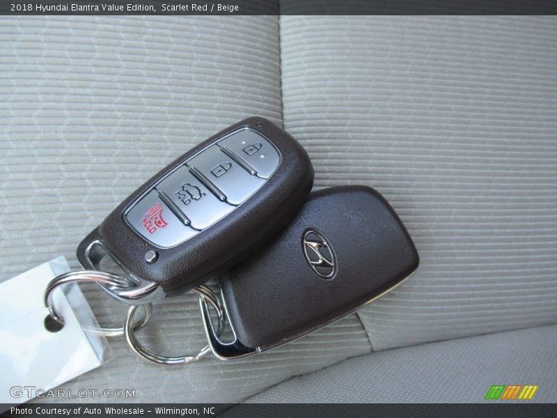 Scarlet Red / Beige 2018 Hyundai Elantra Value Edition