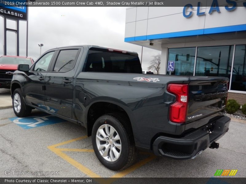 Shadow Gray Metallic / Jet Black 2019 Chevrolet Silverado 1500 Custom Crew Cab 4WD