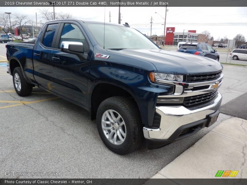 Northsky Blue Metallic / Jet Black 2019 Chevrolet Silverado 1500 LT Z71 Double Cab 4WD
