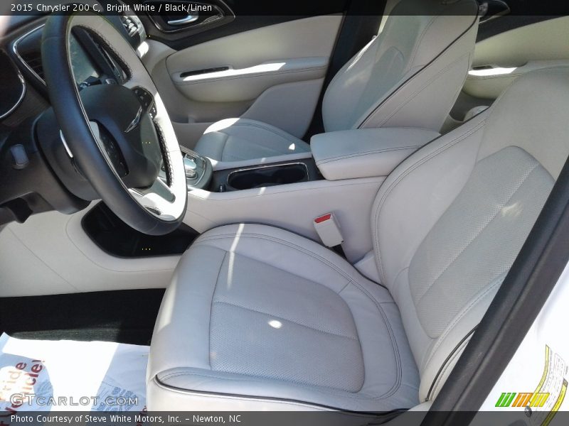 Bright White / Black/Linen 2015 Chrysler 200 C