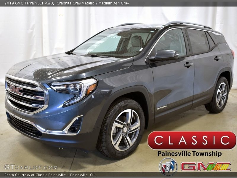 Graphite Gray Metallic / Medium Ash Gray 2019 GMC Terrain SLT AWD