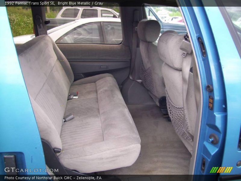 Bright Blue Metallic / Gray 1992 Pontiac Trans Sport SE