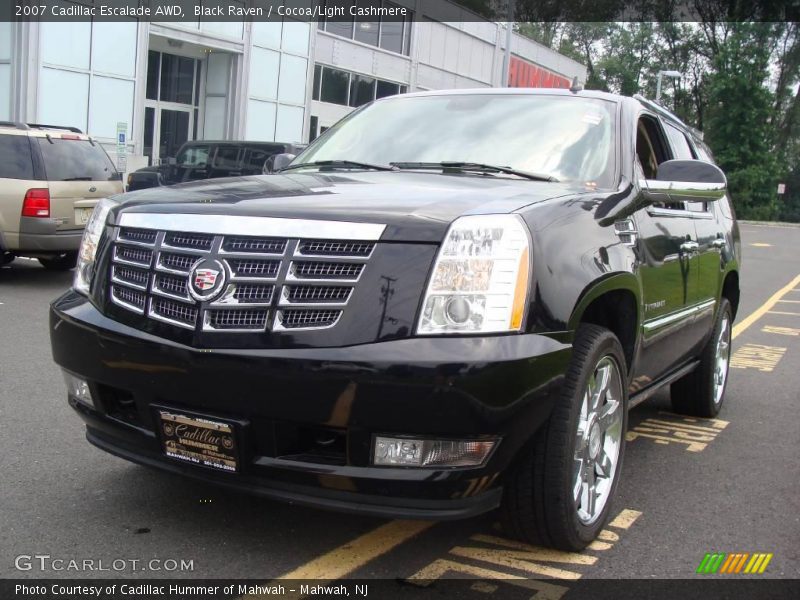 Black Raven / Cocoa/Light Cashmere 2007 Cadillac Escalade AWD
