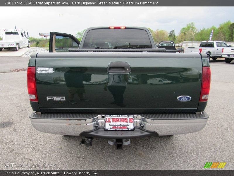 Dark Highland Green Metallic / Medium Parchment 2001 Ford F150 Lariat SuperCab 4x4