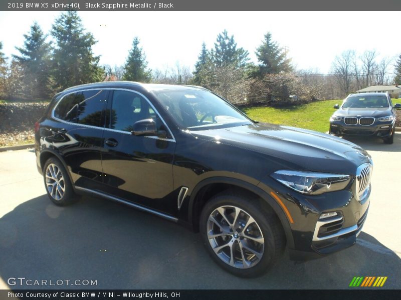 Black Sapphire Metallic / Black 2019 BMW X5 xDrive40i