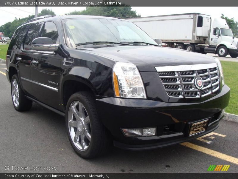Black Raven / Cocoa/Light Cashmere 2007 Cadillac Escalade AWD