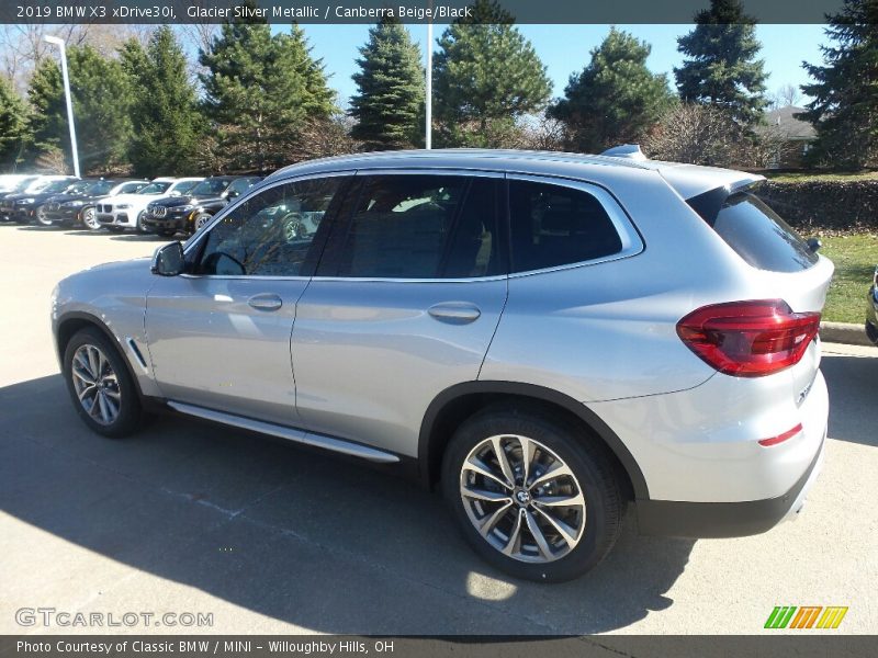 Glacier Silver Metallic / Canberra Beige/Black 2019 BMW X3 xDrive30i