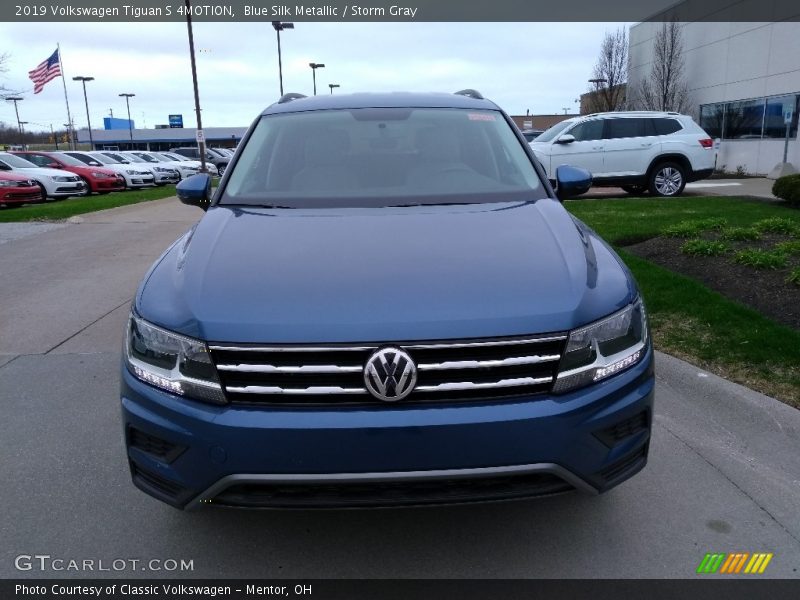 Blue Silk Metallic / Storm Gray 2019 Volkswagen Tiguan S 4MOTION