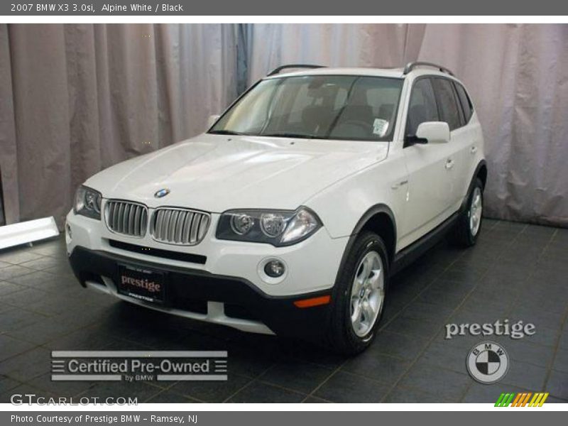 Alpine White / Black 2007 BMW X3 3.0si