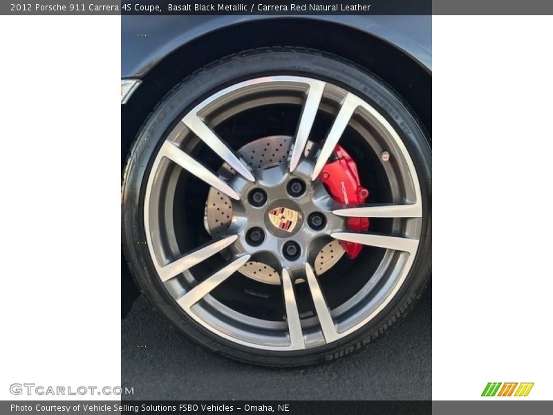Basalt Black Metallic / Carrera Red Natural Leather 2012 Porsche 911 Carrera 4S Coupe