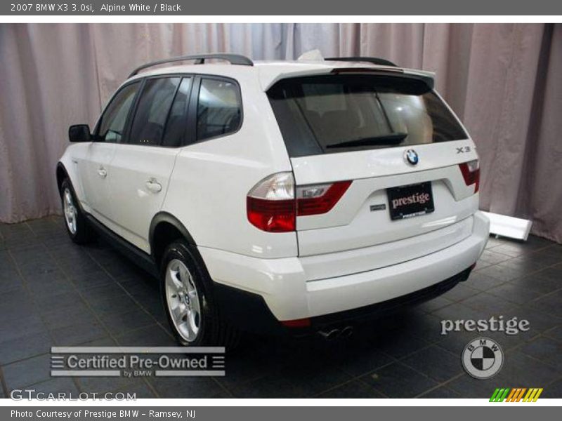 Alpine White / Black 2007 BMW X3 3.0si