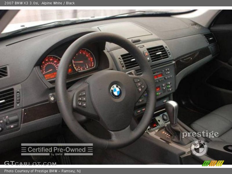 Alpine White / Black 2007 BMW X3 3.0si