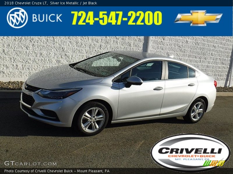 Silver Ice Metallic / Jet Black 2018 Chevrolet Cruze LT