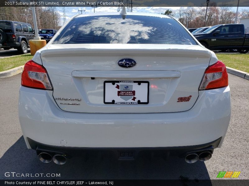 Crystal White Pearl / Carbon Black 2017 Subaru WRX STI Limited