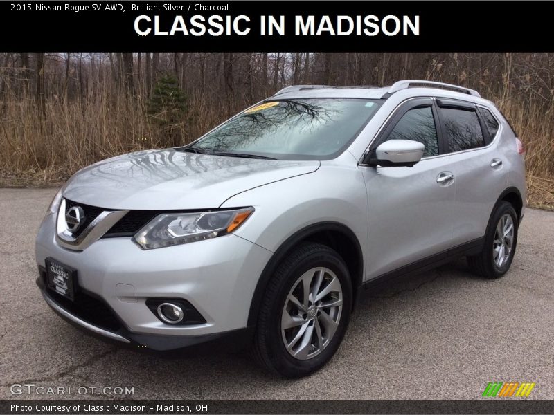 Brilliant Silver / Charcoal 2015 Nissan Rogue SV AWD