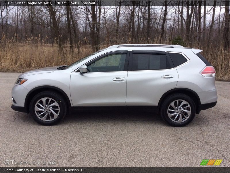 Brilliant Silver / Charcoal 2015 Nissan Rogue SV AWD