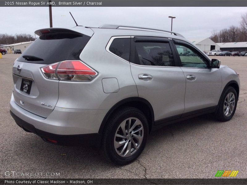 Brilliant Silver / Charcoal 2015 Nissan Rogue SV AWD