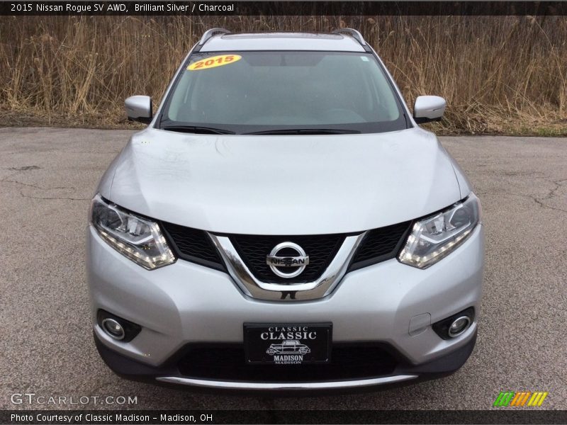 Brilliant Silver / Charcoal 2015 Nissan Rogue SV AWD