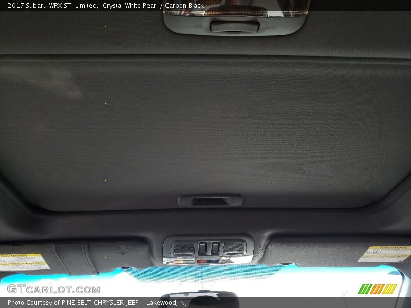 Crystal White Pearl / Carbon Black 2017 Subaru WRX STI Limited