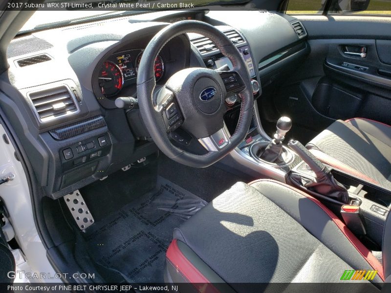 Crystal White Pearl / Carbon Black 2017 Subaru WRX STI Limited