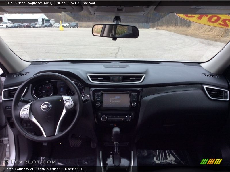 Brilliant Silver / Charcoal 2015 Nissan Rogue SV AWD