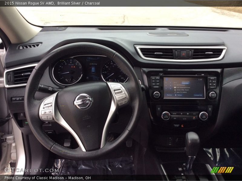 Brilliant Silver / Charcoal 2015 Nissan Rogue SV AWD