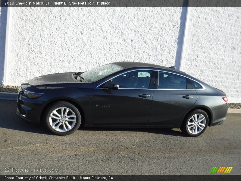 Nightfall Gray Metallic / Jet Black 2018 Chevrolet Malibu LT
